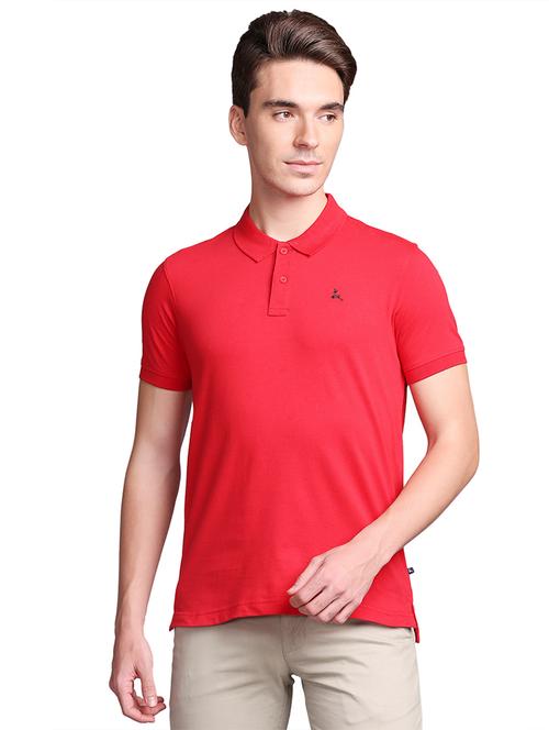 red solid polo t-shirt - 18179610 - Very Small Image - 1