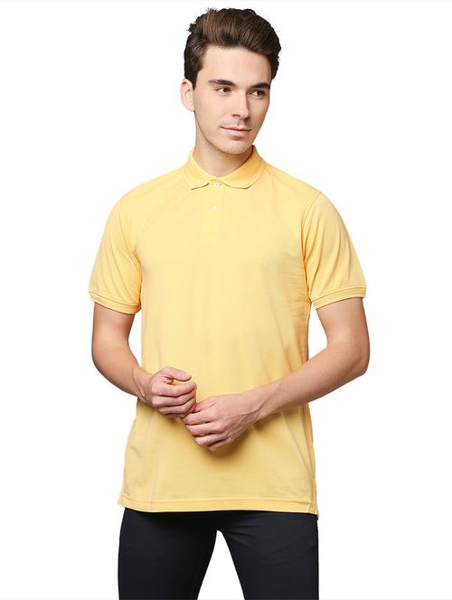 yellow solid polo t-shirt - 18179621 - Very Small Image - 1