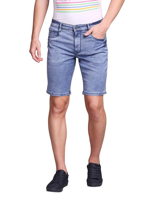 blue solid regular fit short - 18179629 - Very Small Image - 1