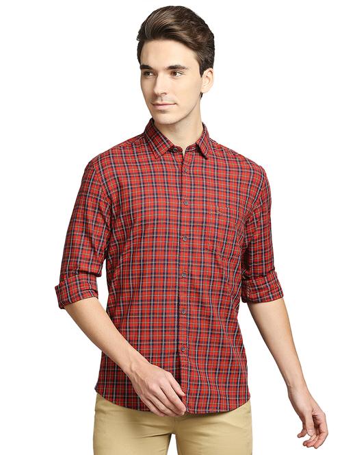 red checkered casual shirt - 18180002 - Very Small Image - 1