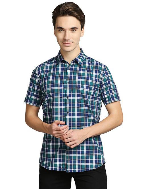 green checkered casual shirt - 18180013 - Very Small Image - 1