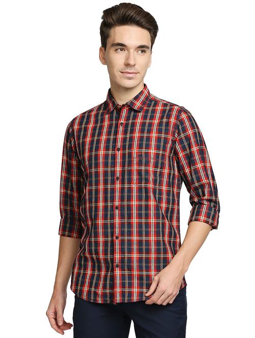 red checkered casual shirt - 18180051 - Very Small Image - 1