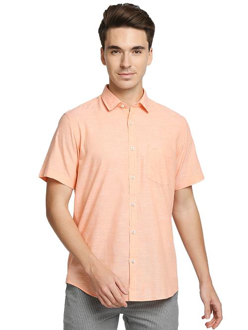 orange self design casual shirt - 18180088 - Very Small Image - 1