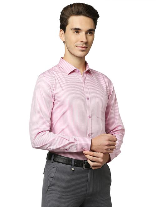 pink striped formal shirt - 18180157 - Very Small Image - 1