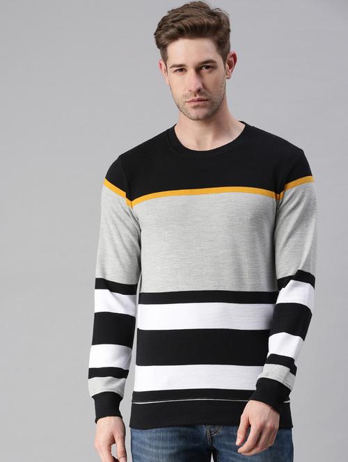 mens color block sweatshirt - 18180611 - Very Small Image - 1