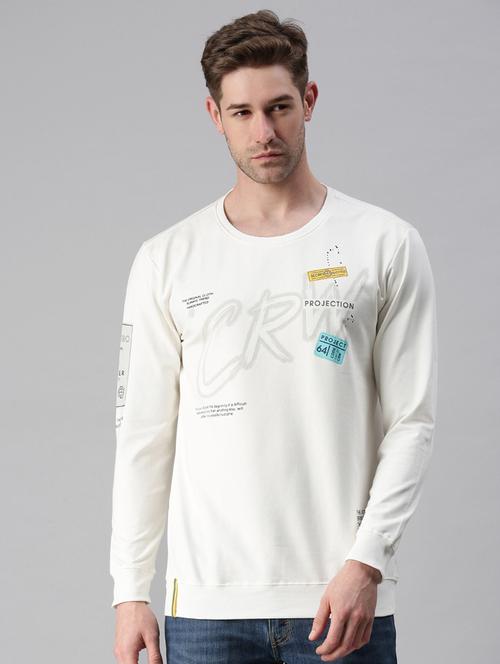 mens front print sweatshirt - 18180643 - Very Small Image - 1