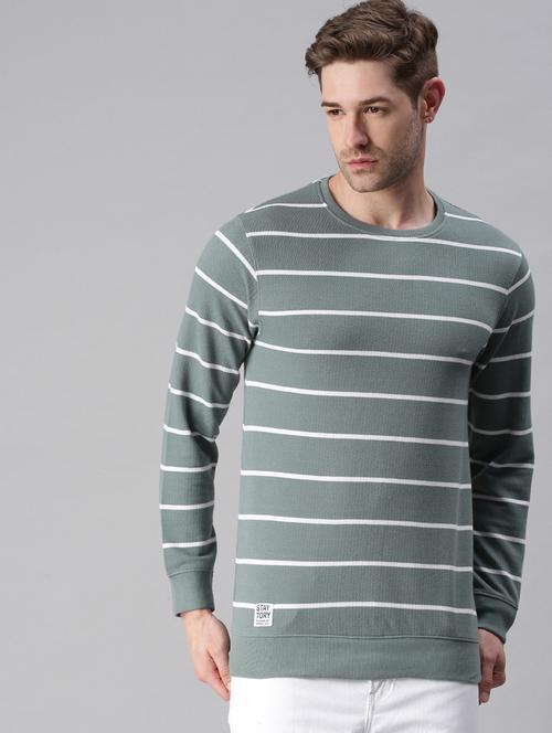 mens striped sweatshirt - 18180672 - Very Small Image - 1
