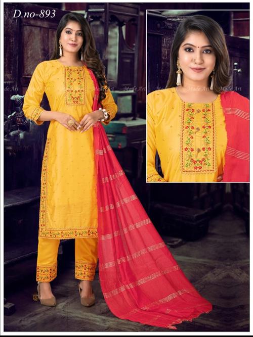 ladies cotton palazzo set yellow color - 18180696 - Very Small Image - 1