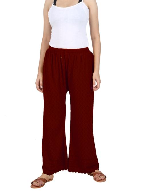 rayon full chikan work palazzo for - 18181054 - Very Small Image - 1