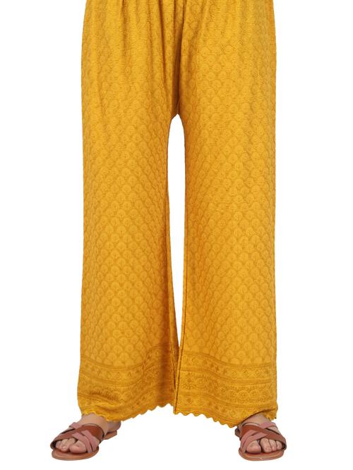 rayon full chikan work palazzo for - 18181088 - Very Small Image - 1