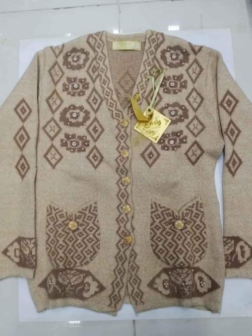 ladies woolen sweatshirt brown color - 18181294 - Very Small Image - 1