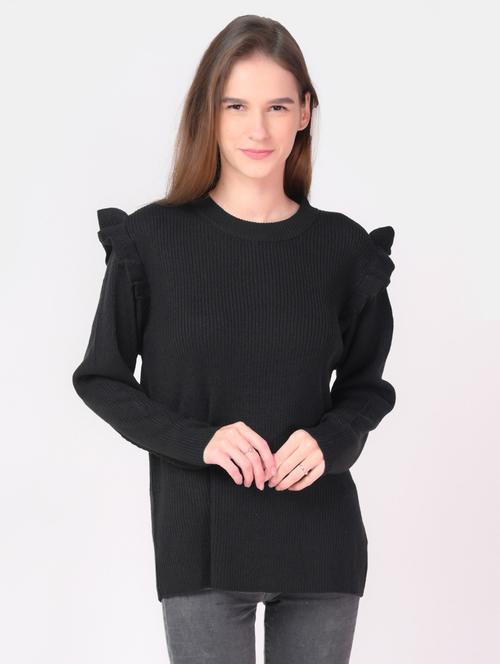 frill detail solid top - 18181311 - Very Small Image - 1