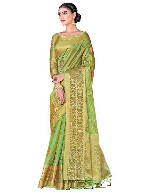 zari work woven saree - 18181474 - Very Small Image - 1