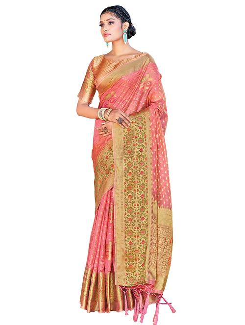 zari work woven saree - 18181475 - Very Small Image - 1