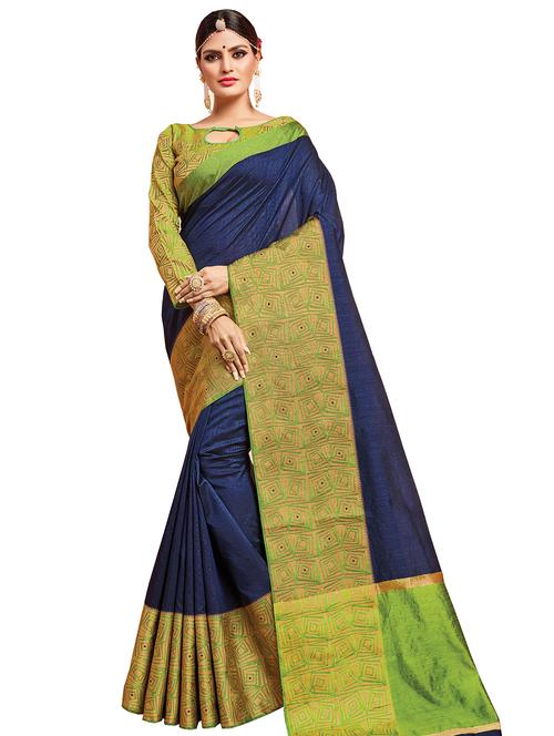 zari work woven saree - 18181484 - Very Small Image - 1
