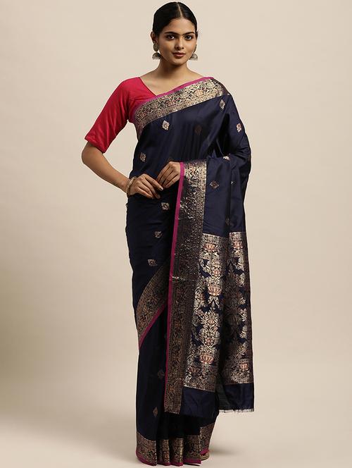 self design woven saree - 18181498 - Very Small Image - 1