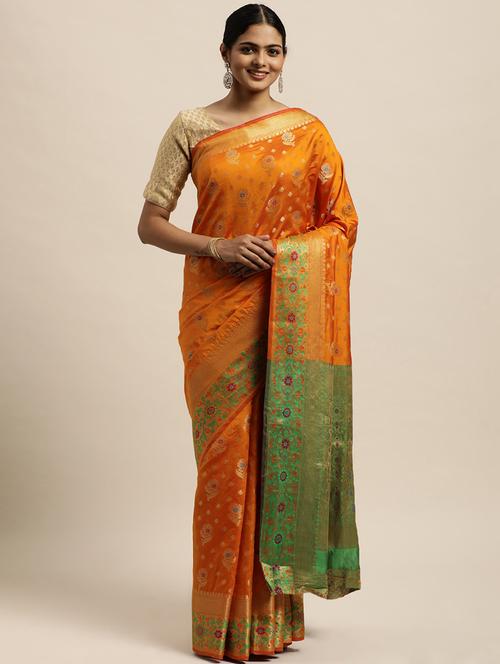 self design woven saree - 18181506 - Very Small Image - 1