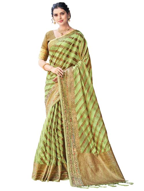 zari work woven saree - 18181565 - Very Small Image - 1