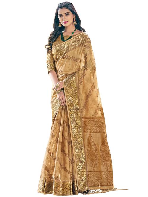 zari work woven saree - 18181574 - Very Small Image - 1