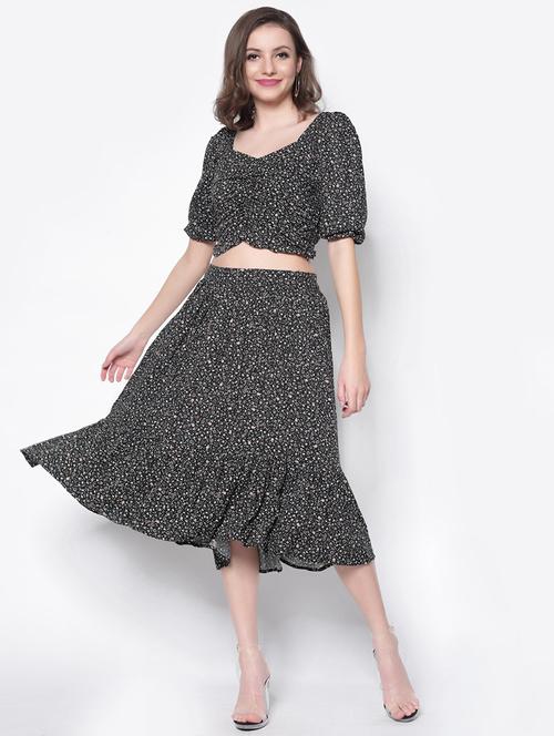 floral crop top & skirt set - 18181756 - Very Small Image - 1
