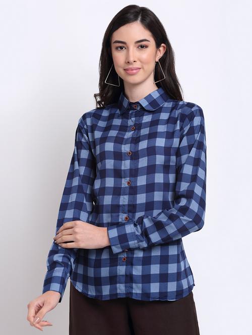 long sleeved checkered shirt - 18182231 - Very Small Image - 1