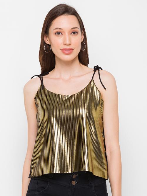 gold solid tank top - 18182409 - Very Small Image - 1