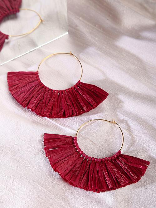 red metal hoop earring - 18182498 - Very Small Image - 1
