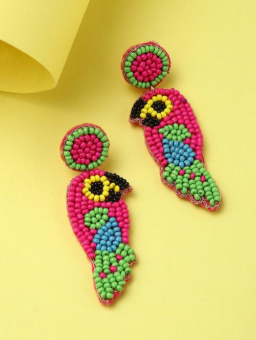 multi colored metal drop earring - 18182507 - Very Small Image - 1