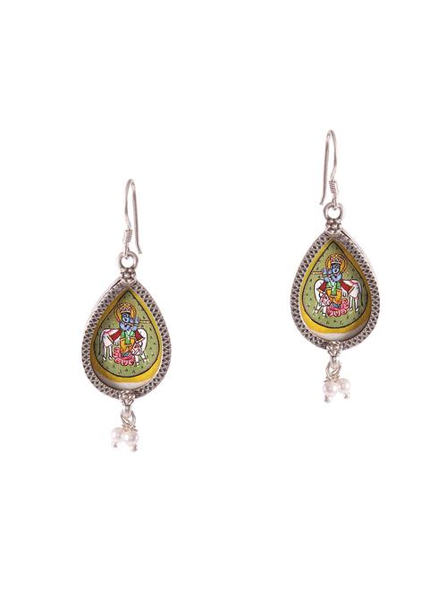 multi colored silver drop earring - 18182587 - Very Small Image - 1