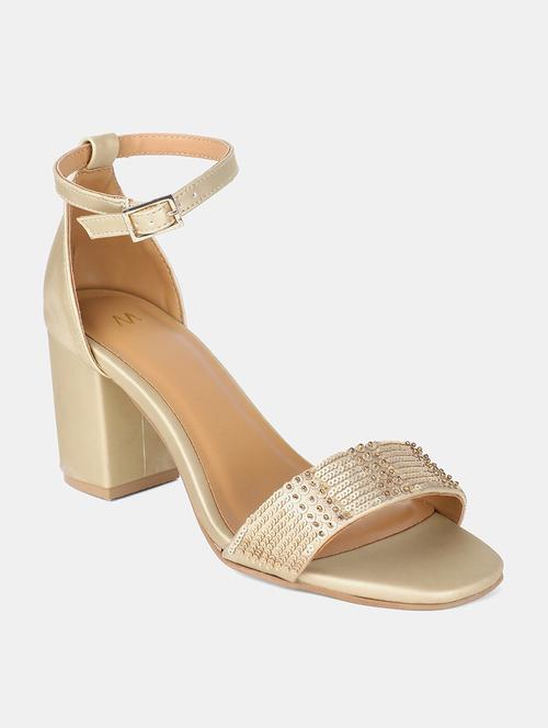 gold pu ankle strap sandals - 18183955 - Very Small Image - 1