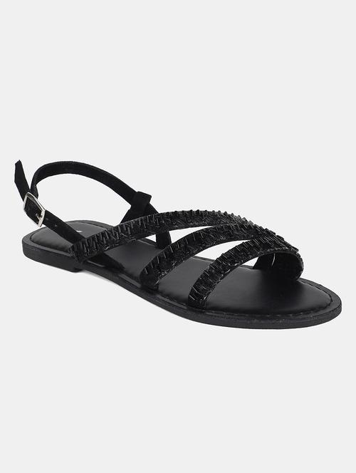 black suede back strap sandals - 18183979 - Very Small Image - 1