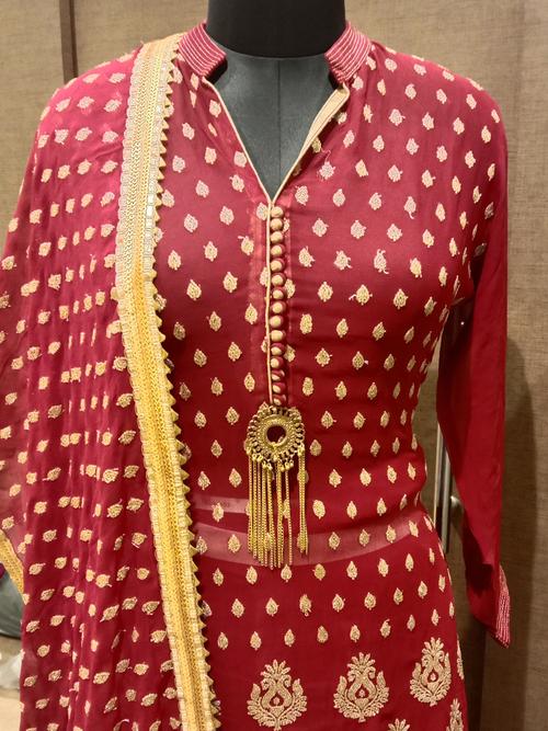 ladies kurtas with garara fabric georgette - 18184079 - Very Small Image - 1