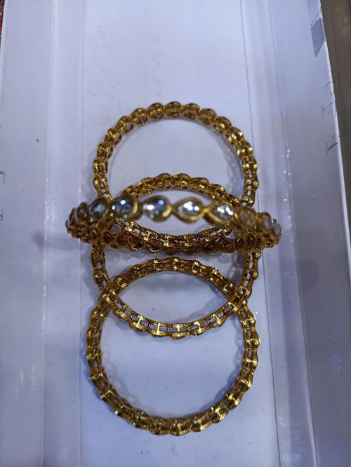 well furnished metal bangle with work - 18184216 - Very Small Image - 1