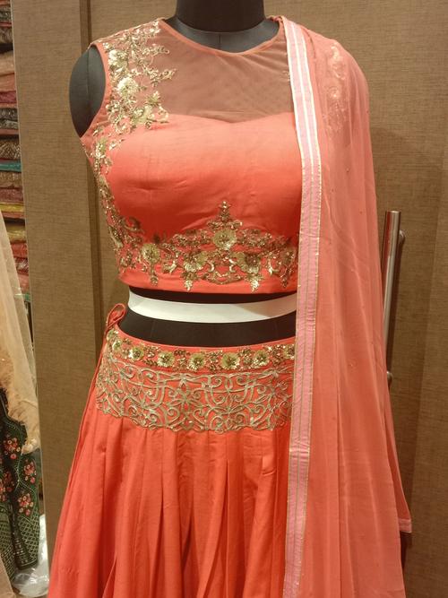 ladies skirt with peplon and dupatta - 18184313 - Very Small Image - 1