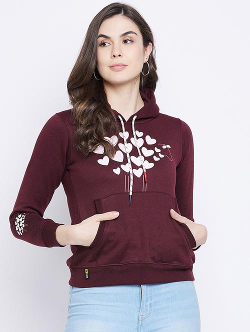 hooded neck printed sweatshirt - 18184485 - Very Small Image - 1