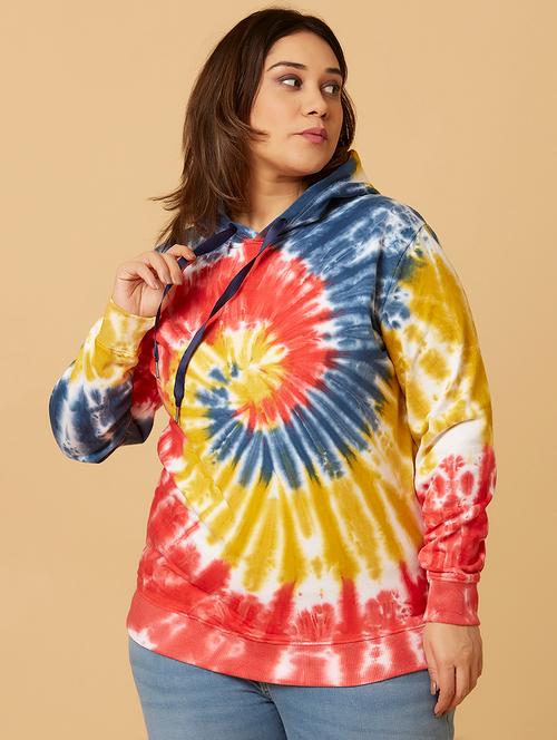 hooded neck tie & dye sweatshirt - 18184615 - Very Small Image - 1