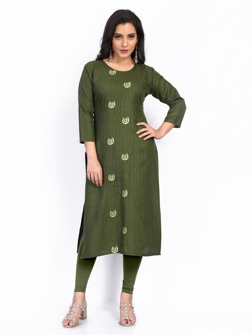 embroidered straight kurta - 18184658 - Very Small Image - 1