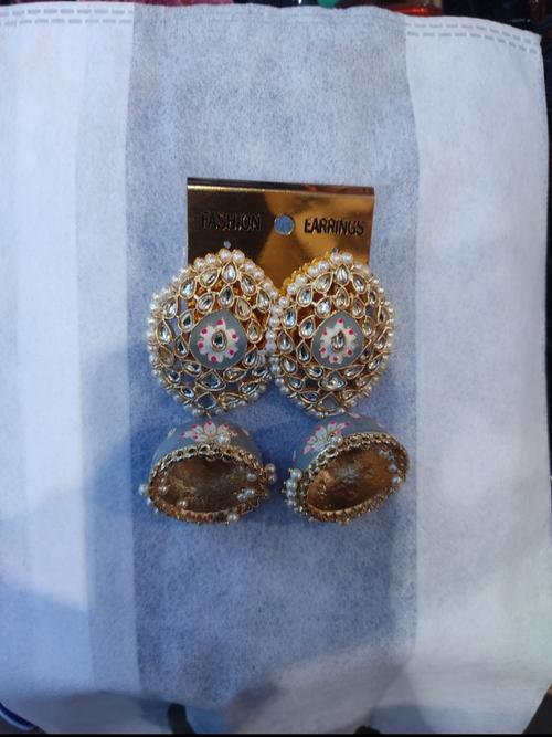 ladies earrings pink color - 18184788 - Very Small Image - 1