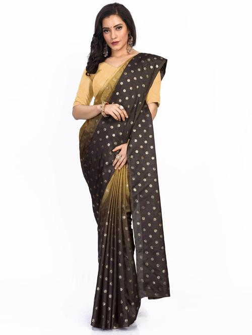 foil printed saree with blouse - 18185097 - Very Small Image - 1