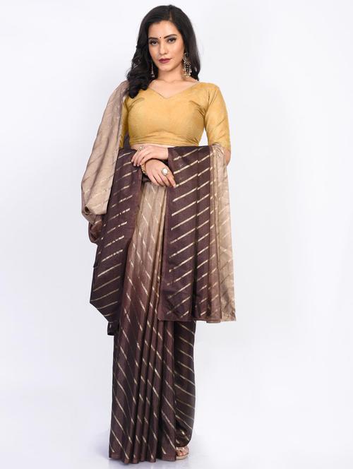 foil printed saree with blouse - 18185109 - Very Small Image - 1