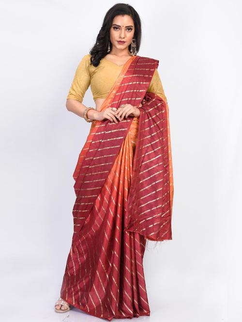 foil printed saree with blouse - 18185110 - Very Small Image - 1