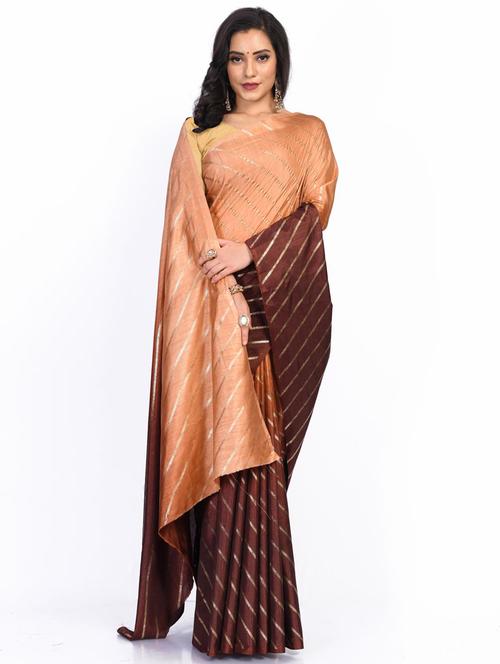 foil printed saree with blouse - 18185111 - Very Small Image - 1
