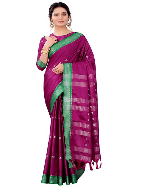 jacquard work woven saree with blouse - 18185161 - Very Small Image - 1