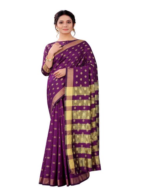 jacquard work woven saree with blouse - 18185205 - Very Small Image - 1