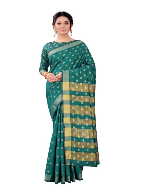 jacquard work woven saree with blouse - 18185206 - Very Small Image - 1