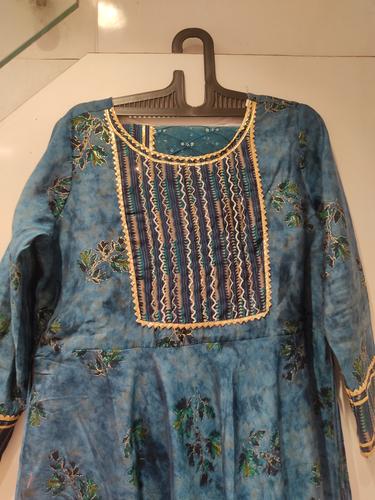 ladies long frock 3 pc set - 18185244 - Very Small Image - 1