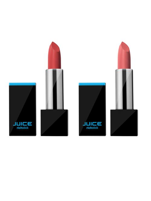 juice richstick (lipstick) pack of 2 electric orange m-60/pure zen m-95 waterproof & long lasting 4gm each - 18185460 - Very Small Image - 1