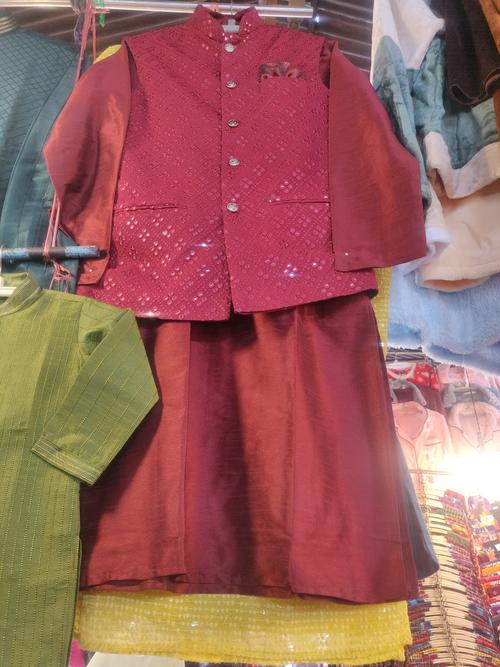 kurta pajama with jacket - 18185496 - Very Small Image - 1