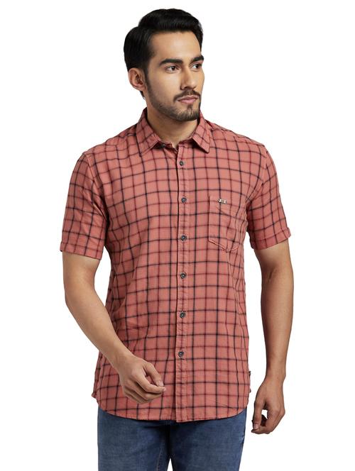 pink checkered casual shirt - 18185696 - Very Small Image - 1