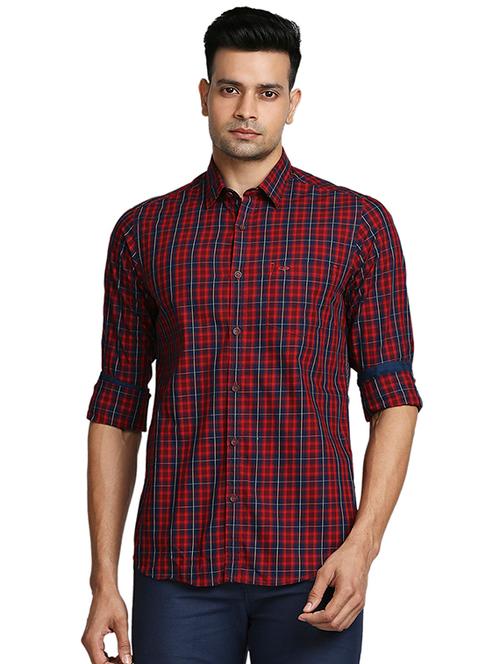 red checkered casual shirt - 18185752 - Very Small Image - 1